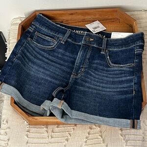 American Eagle Outfitters Dark Blue Denim Jean Shorts